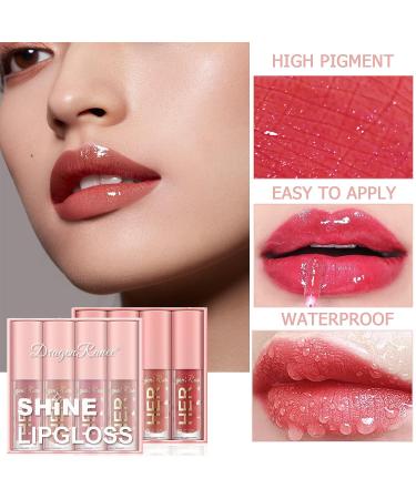 Hydrating Lip Gloss Set for Women - Plumping, Moisturizing, and Waterproof Lip Care in 4 Shades (Set A) - Buy Online on GoSupps.com