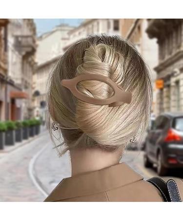 Flat Hair Claw | French Design Alligator Hair Clip - Strong Hold Non Slip Barrettes Accessories Retro Duck Billed Hairpin for Thick Thin Hair Solid color - Buy Online on GoSupps.com