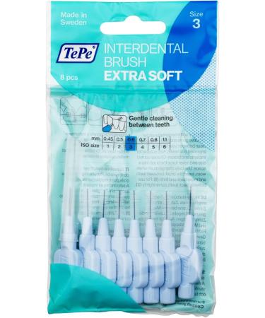 TePe Interdental Brush Extra Soft Blue - 8 Pieces Pack for Gentle Dental Care | International Shipping Available - Buy Online on GoSupps.com