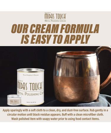 Rolite Midas Touch Metal Polishing Cream - Non-Toxic Cleaner for Sterling Silver, Gold, Brass, Chrome, and Copper - 4.5oz - Buy Online on GoSupps.com