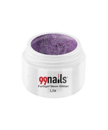 99Nails Color Gel Neon Glitter - Purple 5ml | Vibrant UV Nail Art Gel for International Shipping - Buy Online on GoSupps.com