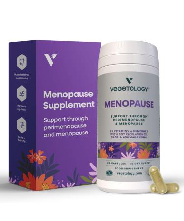 Vegan Menopause Supplements (60 Capsules) Perimenopause and Menopause Vitamins Women's Supplements Perimenopause Supplements for Women Food Supplement Menopause Support