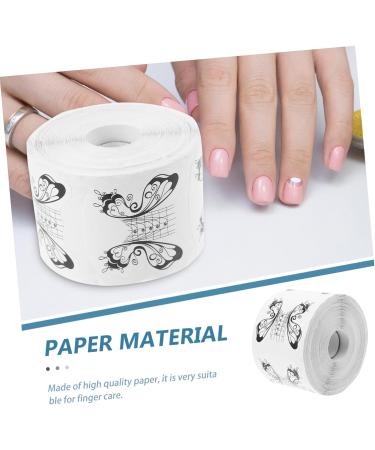 Housoutil 1roll Nail Paper Holder Acrylic Tip Extension Form Nail Extension Paper Sticker Nail Gel Acrylic Nail Paper Forms Nail Art Sticker Stickers Hardened Self-adhesive Tool French White White 10x7cm - Buy Online on GoSupps.com