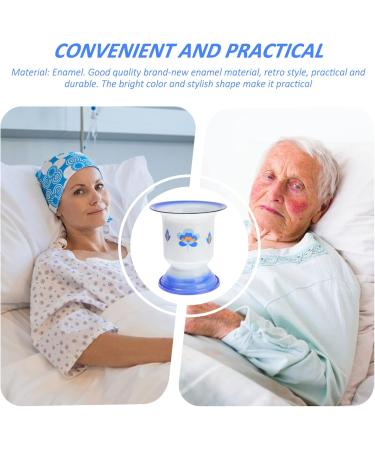 Collic Enamel Spittoon Chinese Traditional Vintage Potty Urinal Chamber Pot Bedpan Bedpans Pee Bottle Urinal Bottle Urine Pots Portable Mobile Toilet Bucket for Home Hospital White Ice Buckets - Buy Online on GoSupps.com