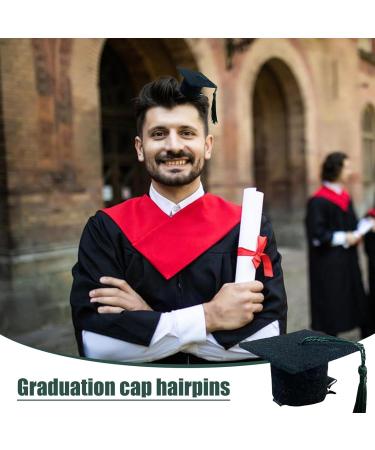 Graduation Hat Insert - 3D Doctoral Hat Hair Clip Headband Graduation Dress up Photo Decoration Supplies Hat Inserts Graduation Accessories for Kids Adults Green - Buy Online on GoSupps.com