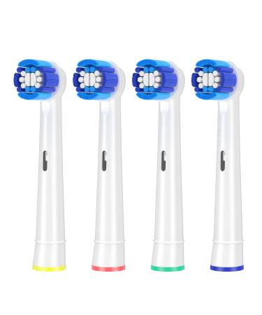 Schallcare Replacement Brush Heads for Braun Oral b, Compatible with Cross Action Pro1000/9600/5000/3000/1500/Genius and Smart Electric Toothbrush (4pcs) C20-4-white
