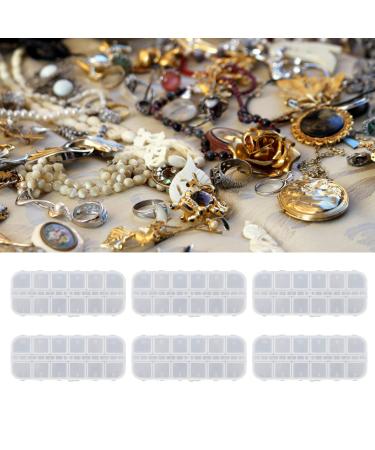 10-Piece Jewelry Box Organizer | Transparent Plastic Storage for Nail Tips & Decorations | Waterproof Pearl Box - Buy Online on GoSupps.com