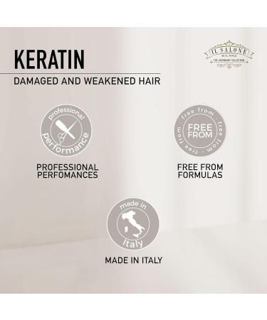 Il Salone Professional Keratin Hair Mask - Repair & Hydrate Damaged Hair with Almond Oil & Vitamin E (8.55 oz) - Best International Shipping - Buy Online on GoSupps.com