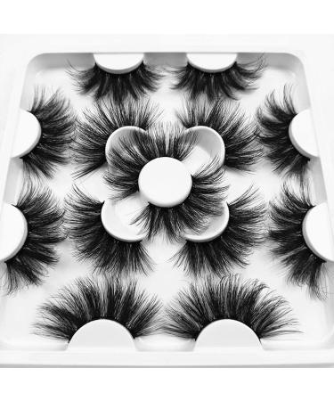 7 Pairs 8D False Eyelashes 25mm Long Handmade Faux Mink Lashes Natural Wispy Cross Fluffy Eyelashes Extension Dramatic Woman' Fashion Beauty Makeup - Buy Online on GoSupps.com