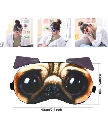HXINFU Funny Pug Dog 3D Eye Mask for Men - Sleep Blindfold for Home & Office - Buy Online on GoSupps.com