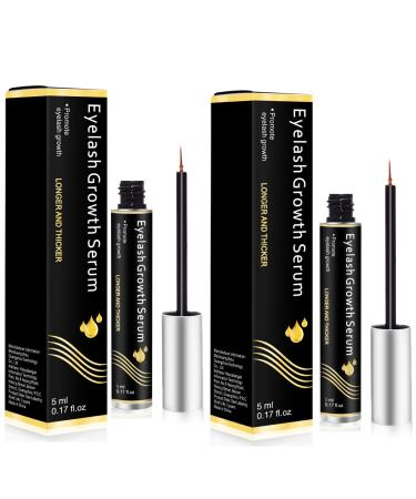 2PCS Eyelash Growth Serum Without Hormones Eyebrow Serum Eyelash Serum Eyelash Lifting Serum Natural Eyelash Growth Serum for Longer and Thicker Eyelashes and Eyebrows(10ml)