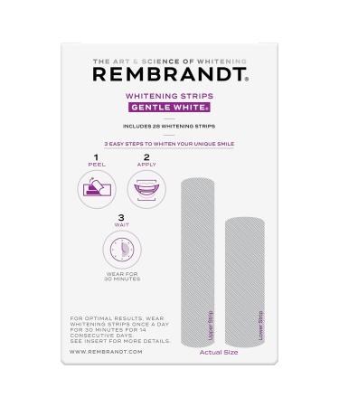 Rembrandt Teeth Whitening Strips Gentle White Sensitive Teeth Whitening Gently Remove Tough Stains Enamel-Safe 28 Whitening Strips (14 Treatments) - Buy Online on GoSupps.com
