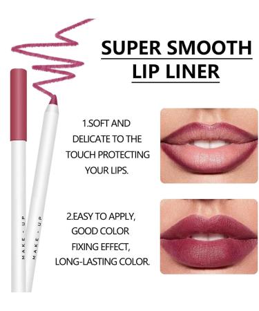  G n rique Lip pencil lip liner | Lip pencil sharpener set of 12 - Natural matte lip makeup pencils waterproof lip gloss nude color for girls and women - Buy Online on GoSupps.com