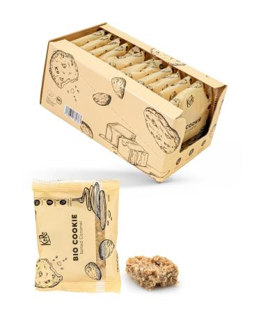 KoRo - Organic salted caramel cookies 12 x 50g - Salty-sweet snack - Vegan and gluten free