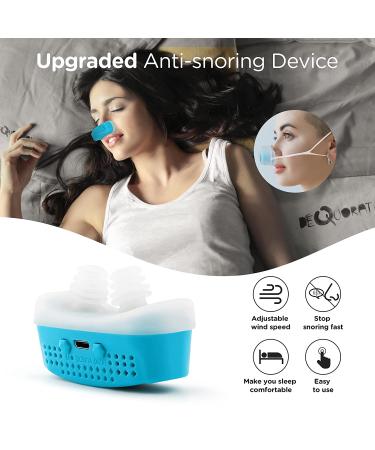 2022 Upgraded Adjustable Electric Anti Snoring Device for Men and Women - Blue - Buy Online on GoSupps.com