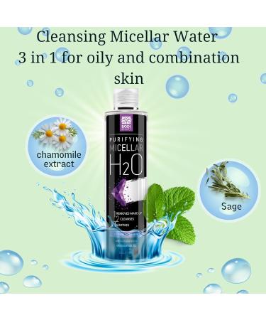 Bodi D Micellar water 3in1 for oily and combination skin chamomile sage sandalwood oil pore cleanser facial care facial cleansing and facial care skin care - Buy Online on GoSupps.com