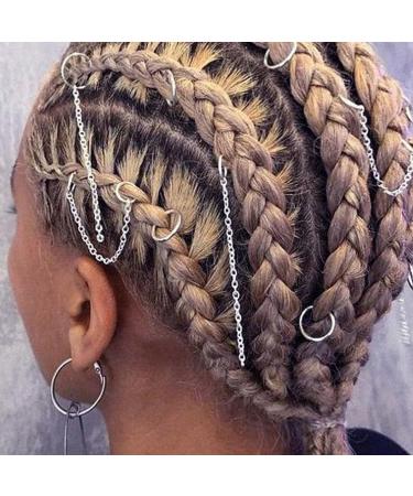 5PCS Hip Hop Punk Style Hair Braid Chain Rings | Hair Accessories for Women - Buy Online on GoSupps.com