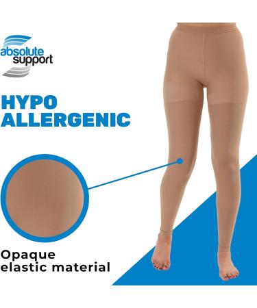 Compression UnderDress Leggings Women 20-30mmHg - Footless Pantyhose Up to 5XL X-Large Beige - Buy Online on GoSupps.com