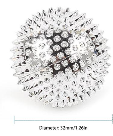 Layhou 2-Piece Magnetic Acupressure Hedgehog Massage Balls - Large 56mm Spiked Massage Device - Silver - Buy Online on GoSupps.com