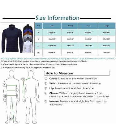 LIUEONG Men's Basic Turtleneck Long Sleeve T-Shirt Pack - Navy Large - Buy Online on GoSupps.com
