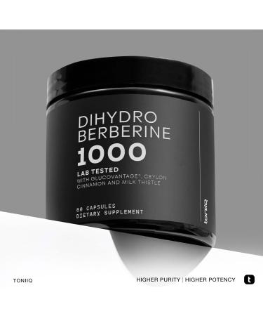 Dihydroberberine Supplement - Ultra High Potency 1,000mg Formula with GlucoVantage 10:1 Ceylon Cinnamon & 50:1 Milk Thistle - Third-Party Lab Tested 60 Count (Pack of 1) - Buy Online on GoSupps.com