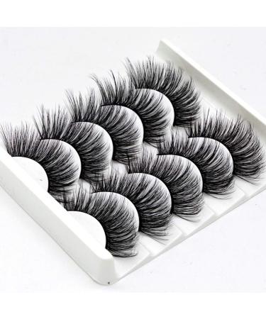 RN BEAUTY 3D False Eyelashes Set - Handmade, Ultra Light, Reusable | Synthetic Fibers & Mink Hair | Soft, Fluffy, Long Wispies for Volume | Makeup Eye Lash Extension - 5 Pairs (3D-C) - Buy Online on GoSupps.com