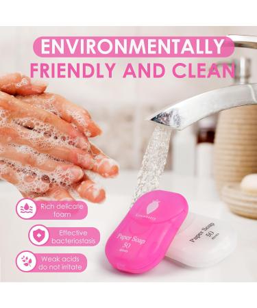Buy Bamsod Mini Antibacterial Hand Soap Sheets - Portable Travel Foaming Soap Paper for Outdoor & Hygiene - Buy Online on GoSupps.com