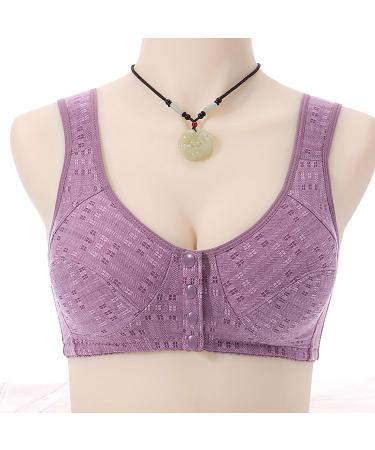 Shop Sexy Lace Bustier for Women - Adjustable Large Size 4XL Iron-Bra Seamless Bandeau in Purple - Buy Online on GoSupps.com