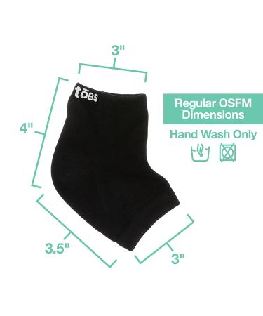 ZenToes Moisturizing Heel Socks - 2 Pairs Gel Lined Toeless Spa Socks for Dry, Cracked Heels - Heal While You Sleep (Regular Black) - Buy Online on GoSupps.com