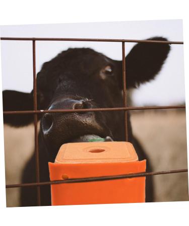 Balacoo Cattle Salt Block Feeder Cattle Sheep Food Bowl Livestock Feeding Bucket Farm Livestock Salt Block Feeding Box for Sheep Goat Pup Dog Farm Supplies Accessory Orange Livestock Feeder Bowl - Buy Online on GoSupps.com