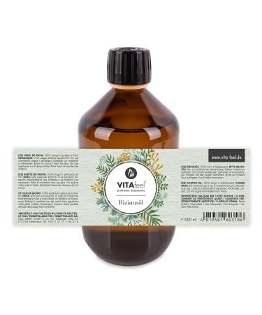 Vitafeel 100% Pure Cold-Pressed Castor Oil - 500ml | Natural Hair & Eyelash Serum | Premium Quality Hair Care - Buy Online on GoSupps.com