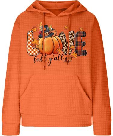 oelaio Oversized Hoodie Sweatshirts for Women Trendy Weekly Deals 2023 Waffle Knit Women's Hoodies Long Sleeve Casual Solid Orange Large - Buy Online on GoSupps.com