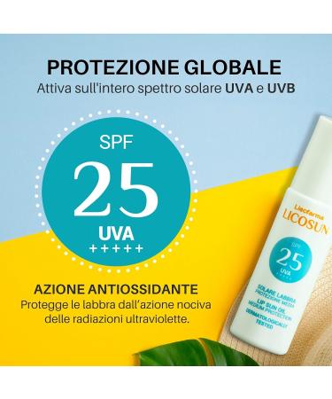  Licofarma Labbra Sun Protection Oil SPF 25 with Roll-on. UVA/UVB protection antioxidant action medium protection. Moisturizing and nourishing for the labbra. - Buy Online on GoSupps.com