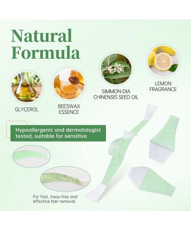 Beauty7 Eyebrow Wax Strips Kit - Hair Removal & Shaping for Women - 24 Strips with Calming Oil Wipes - At-Home Waxing Solution for Sensitive Skin - Buy Online on GoSupps.com