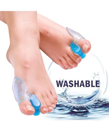 Bunion Cushion Protector 1 Pair - Toe Separator Gel Pads for Foot Pain Relief - Self Pedicure Corns Treatment - Blue, One Size - Buy Online on GoSupps.com