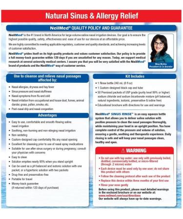 NeilMed Sinus Rinse - A Complete Sinus Nasal Rinse Kit 50 Count (Pack of 2) - Buy Online on GoSupps.com