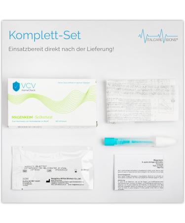 VCV Homecheck Gastrointestinal Health Rapid Test | 10-Minute Stool Test for Adults & Children | 98% Accuracy | Helicobacter Pylori Self-Test - 1 Piece - Buy Online on GoSupps.com