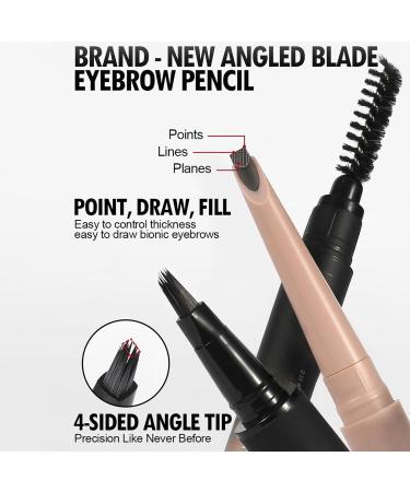  Ungtyb Eyebrow Pencil Liquid Microblading Pen Waterproof Brow Makeup 4-Prong Micro-Fork Tip Applicator Natural Lift & Definition Long-Lasting Formule Ideal for Daily Use Perfect for Women - Buy Online on GoSupps.com