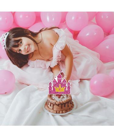 67pcs Glitter Pink Girl Cake Toppers Set 1 Dream House Big Cake Topper and 66pcs Princess Cupcake Decorations for Girl'S Birthday Party Baby Shower Supplies Women's Bachelorette Party Decorations - Buy Online on GoSupps.com