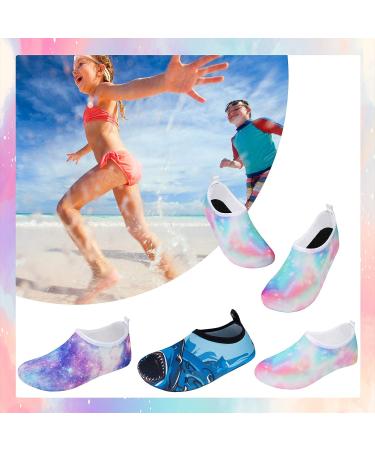 Kids Quick Dry Aqua Socks for Beach & Pool | Non-Slip Toddler Water Shoes 7-8 Gradient Dream - Buy Online on GoSupps.com