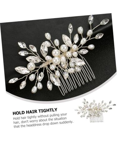 minkissy Bridal Headwear Romantic Wedding Hair Comb Wedding Hair Clip Wedding Hair Accessories Hair Wedding Decor Hair Pin Bridal Headpiece Tiara Crystal Wig Grace Miss White - Buy Online on GoSupps.com