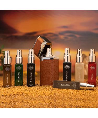 PER-FUMERS CLUB Lightr Interchangeable Carry Perfume | Combo Of Lightr+7x8ml Eau De Parfum | Complete Fragrance Set for Men 18% Oil for Long Lasting