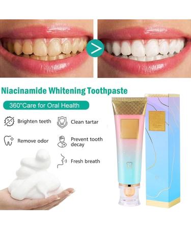 Xoermioy Niacinamide Whitening Toothpaste - Fresh Breath Antiplaque Sensitive Teeth Repair | Buy Online - Global Shipping Available - Buy Online on GoSupps.com