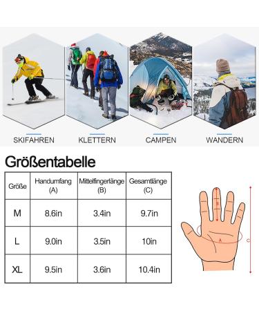Cevapro Ski Gloves - Waterproof Warm Touchscreen Winter Gloves for Men & Women | Ideal for Skiing Snowboarding Cycling & Motorcycling - Buy Online on GoSupps.com