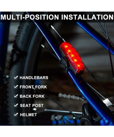 Keywell USB Rechargeable Bike Tail Light | Super Bright LED Rear Light for Cycling Safety | Water Resistant - Buy Online on GoSupps.com