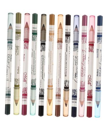 TOVINANNA 12 Lip Eyeliner Pencil Eye Liner Pencils Eye Liner Sharpeners Eye Shadow Lip Liner Make up