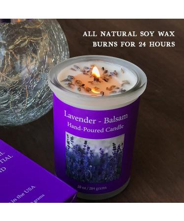 ADK Lavender Balsam Soy Aromatherapy Candle - 10 oz Relaxing Scented Jar - 48+ Hours Burn Time - Perfect Gift for Men & Women - Buy Online on GoSupps.com