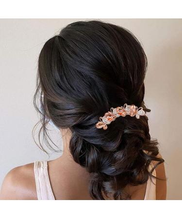 DHWEKU Rhinestone Hair Comb Hair Accessories Comb 3 Pieces Butterflies and Flowers Hair Comb with Rhinestones 3 Colours Bridal Hair Accessories Hair Side Comb for Women and Girls - Buy Online on GoSupps.com