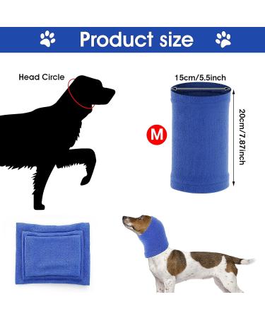cobee Dog Snood for Dog Neck and Ears Warmer Pet Dog Earmuff for Comfort Anti-anxiety Bathing Grooming Reducing Noise Dog Neck and Ear Warmer Hood Calming Pet Snood Ear Covers (M Size Blue) - Buy Online on GoSupps.com
