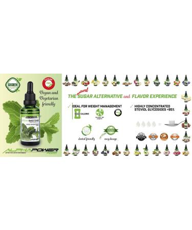 Alphapower Food Hazelnut Flavor Drops | 100% Natural Stevia Sugar-Free Liquid Aroma | 50ml - Perfect for Water Muesli Desserts & Smoothies - Buy Online on GoSupps.com